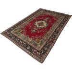 310 x 208cm Hand-Knotted Persian Red Mashad Wool Rug - Image 4