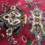 310 x 208cm Hand-Knotted Persian Red Mashad Wool Rug - Image 5
