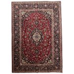 293cm x 200cm Hand-Knotted Persian Kashan Floral Medallion Rug
