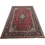 293cm x 200cm Hand-Knotted Persian Kashan Floral Medallion Rug - Image 2
