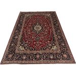 293cm x 200cm Hand-Knotted Persian Kashan Floral Medallion Rug - Image 3