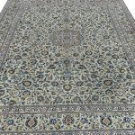 Persian Green Kashan Floral Rug