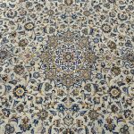 397cm x 326cm Hand-Knotted Persian Green Kashan Floral Rug - Image 4