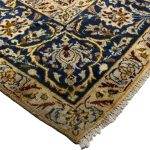 330 x 238cm Vintage Persian Hand Knotted Kashan Royal Blue Wool Rug - Image 7