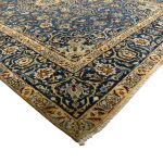 330 x 238cm Vintage Persian Hand Knotted Kashan Royal Blue Wool Rug - Image 8
