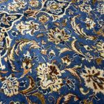 330 x 238cm Vintage Persian Hand Knotted Kashan Royal Blue Wool Rug - Image 3