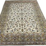 324 x 228cm Persian Hand Knotted Kashan Afshan Ivory All Over Floral Rug - Image 2