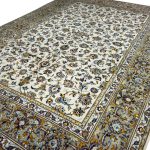 324 x 228cm Persian Hand Knotted Kashan Afshan Ivory All Over Floral Rug - Image 3