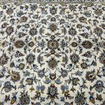 324 x 228cm Persian Hand Knotted Kashan Afshan Ivory All Over Floral Rug - Image 4