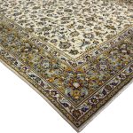 324 x 228cm Persian Hand Knotted Kashan Afshan Ivory All Over Floral Rug - Image 8