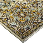 324 x 228cm Persian Hand Knotted Kashan Afshan Ivory All Over Floral Rug - Image 7