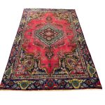 285 x 180cm Vintage Persian Sabzevar Bold Red Field Rug - Image 2