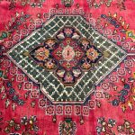 285 x 180cm Vintage Persian Sabzevar Bold Red Field Rug - Image 5