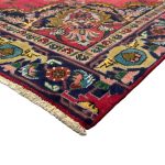285 x 180cm Vintage Persian Sabzevar Bold Red Field Rug - Image 9