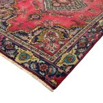 285 x 180cm Vintage Persian Sabzevar Bold Red Field Rug - Image 8