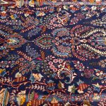 290 x 195cm Vintage Hand Knotted Persian Tabriz-Tree of Life Vase Design Rug - Image 4