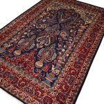 290 x 195cm Vintage Hand Knotted Persian Tabriz-Tree of Life Vase Design Rug - Image 8