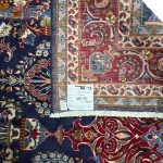 290 x 195cm Vintage Hand Knotted Persian Tabriz-Tree of Life Vase Design Rug - Image 11