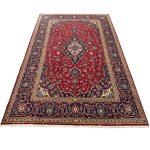 300 x 200cm Persian Kashan Red Medallion Hand Knotted Rug