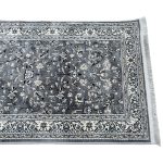 300 x 80cm Persian Kashan Medallion Design Grey Runner Rug - Image 7