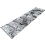 300 x 80 cm Turkish Modern Grey Black Runner Rug - Image 2