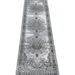 300 x 80cm Vintage Medallion Design Grey Runner Rug