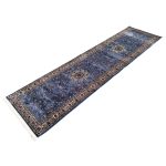 300 x 80cm Persian Blue Kashan Design Runner Rug - Image 2