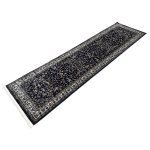 300 x 80cm Persian All Over Kashan Design Navy Runner Rug - Image 2