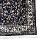 300 x 80cm Persian All Over Kashan Design Navy Runner Rug - Image 3
