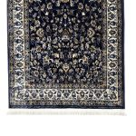 300 x 80cm Persian All Over Kashan Design Navy Runner Rug - Image 4