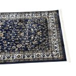 300 x 80cm Persian All Over Kashan Design Navy Runner Rug - Image 7