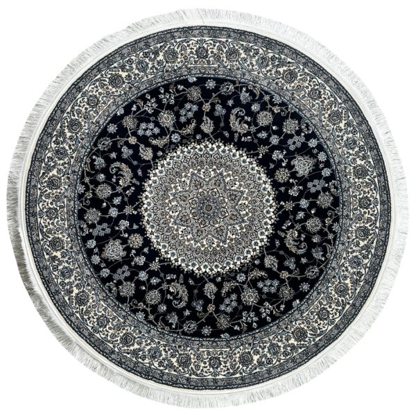 150 x 150cm Imperial High Quality Navy Nain Medallion Round Rug