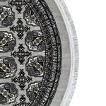150 x 150cm Grey Bokhara Design Machine Made Round Rug - Image 3