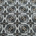 150 x 150cm Grey Bokhara Design Machine Made Round Rug - Image 5