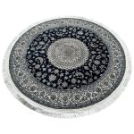 150 x 150cm Imperial High Quality Navy Nain Medallion Round Rug - Image 2