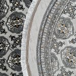 150 x 150cm Grey Bokhara Design Machine Made Round Rug - Image 7