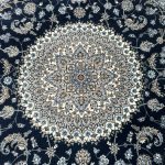 150 x 150cm Imperial High Quality Navy Nain Medallion Round Rug - Image 5