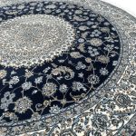 150 x 150cm Imperial High Quality Navy Nain Medallion Round Rug - Image 6