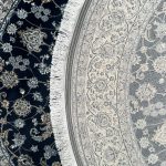 150 x 150cm Imperial High Quality Navy Nain Medallion Round Rug - Image 7
