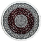150 x 150cm Persian Red Nain Design Fine Quality Machine Made Round Rug