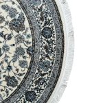 150 x 150cm Royal Cream Persian All Over Afshan Floral Machine-Made Round Rug - Image 3
