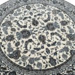 150 x 150cm Royal Cream Persian All Over Afshan Floral Machine-Made Round Rug - Image 4