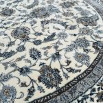 150 x 150cm Royal Cream Persian All Over Afshan Floral Machine-Made Round Rug - Image 5