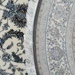150 x 150cm Royal Cream Persian All Over Afshan Floral Machine-Made Round Rug - Image 7