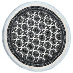 150 x 150cm Cream Bokhara Design Machine Made Round Rug