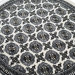 150 x 150cm Cream Bokhara Design Machine Made Round Rug - Image 4