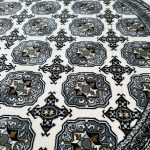 150 x 150cm Cream Bokhara Design Machine Made Round Rug - Image 6
