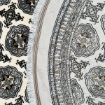 150 x 150cm Cream Bokhara Design Machine Made Round Rug - Image 7