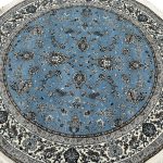 150 x 150cm Persian All Over Afshan Design Blue Round Rug - Image 3
