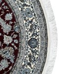 150 x 150cm Persian All Over Afshan Design Fine Machine Made Red Round Rug - Image 3